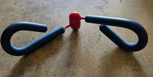 Original ThighMaster leg exerciser, vintage home fitness equipment. Foam in good condition, works well. Great for inner thighs, arms.