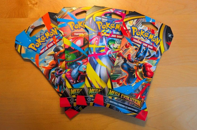 Pokemon Cards Mega Evolution Sleeved Booster Pack Art Set Sealed