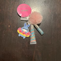 Claire’s Pom, Pom Rabbit In A Doughnut, Two Lip Glosses