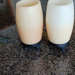 Candles with metal base