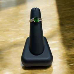 10K Birthstone Ring With Diamonds