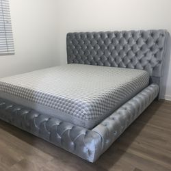 New In Box King Bed Frame With Mattress (Read Description Below)