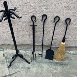 Fire Set Iron Very Heavy Para La Chimenea
