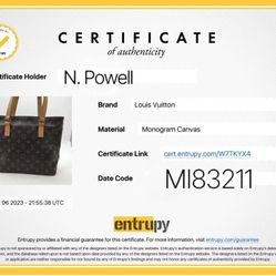 NWT Louis Vuitton Monogram Cabas Piano handbag