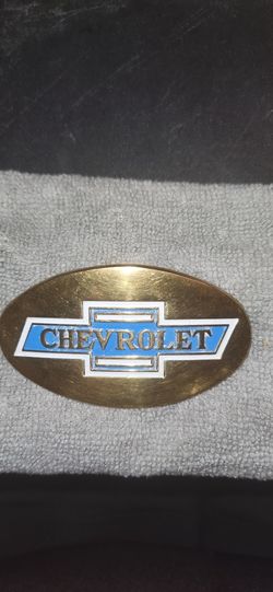 SOLID BRASS CHEVROLET BELT BUCKLE