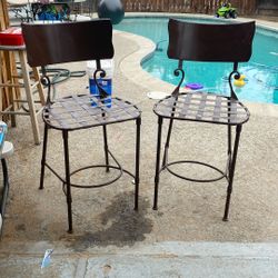 Brown Metal Chairs 