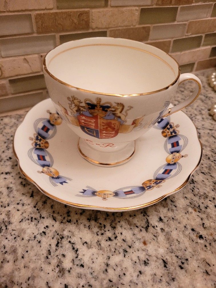 Vintage Queens Coronation Cup & Saucer England 