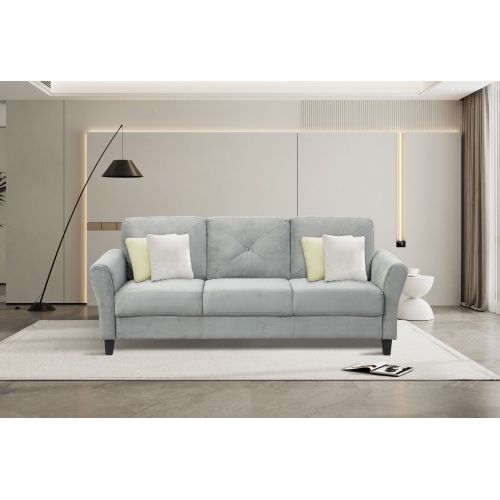 Fashionable Office sofa set for 3 people, gray fabric