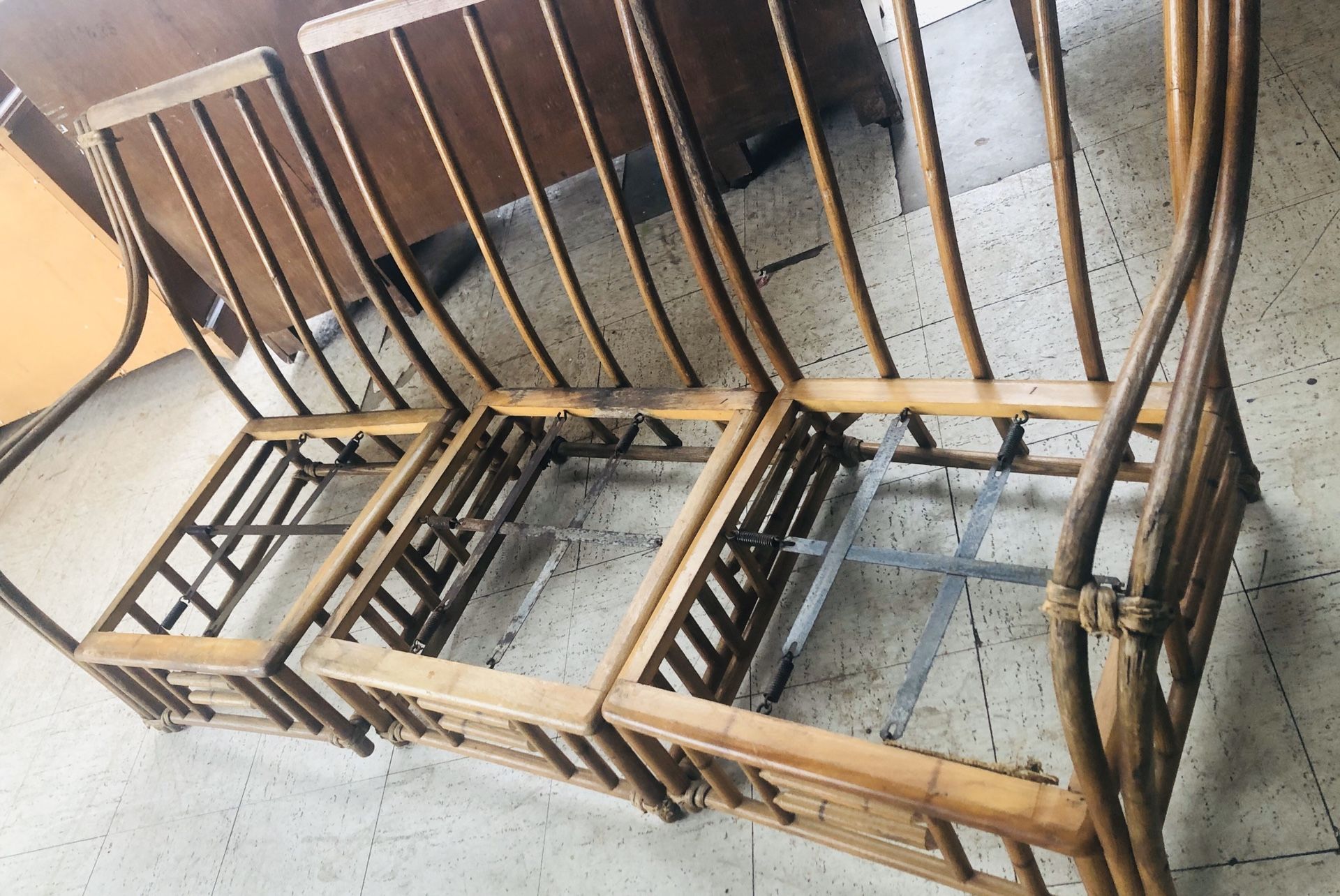 Antique Heywood Wakefield rattan mid century 1950’s furniture