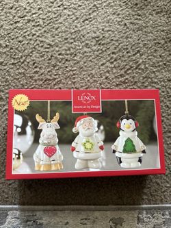 LENOX Heartfelt Christmas Set Of 3 Ornaments