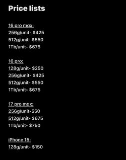 iPhone 16 pro max $550…obo
