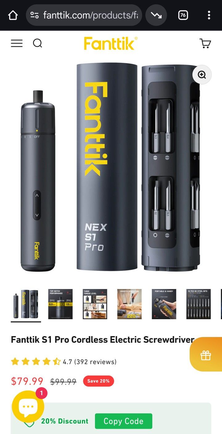 Fanttik S1 Pro Cordless Electric Screwdriver