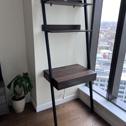Contemporary Chair & Wall desk with Shelves