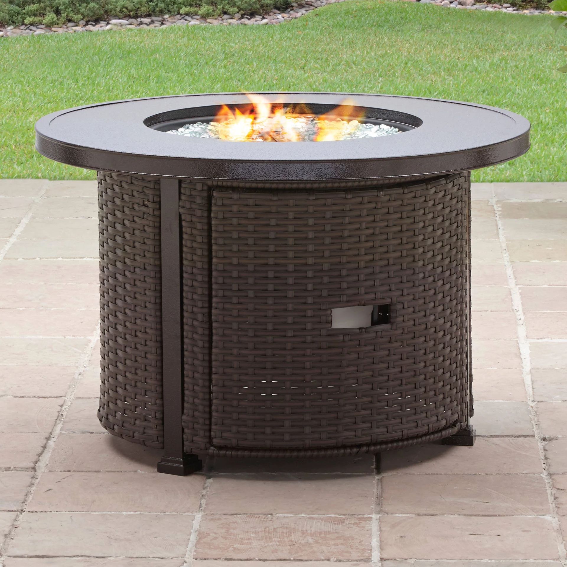 Better Homes & Gardens 37" Round 50000 BTU Propane Bronze Finish Aluminum Fire Pit Brown - 37"