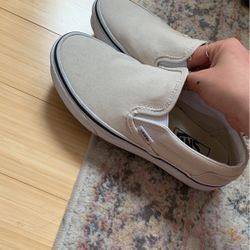 Beige Vans 