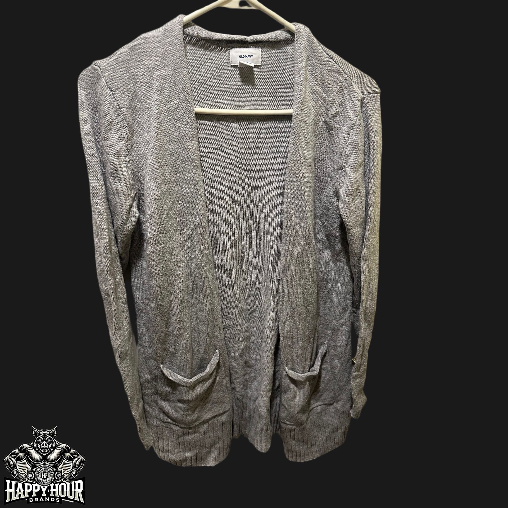 Old Navy Light Grey Cardigan Women’s Medium Pre Owned Lightweight