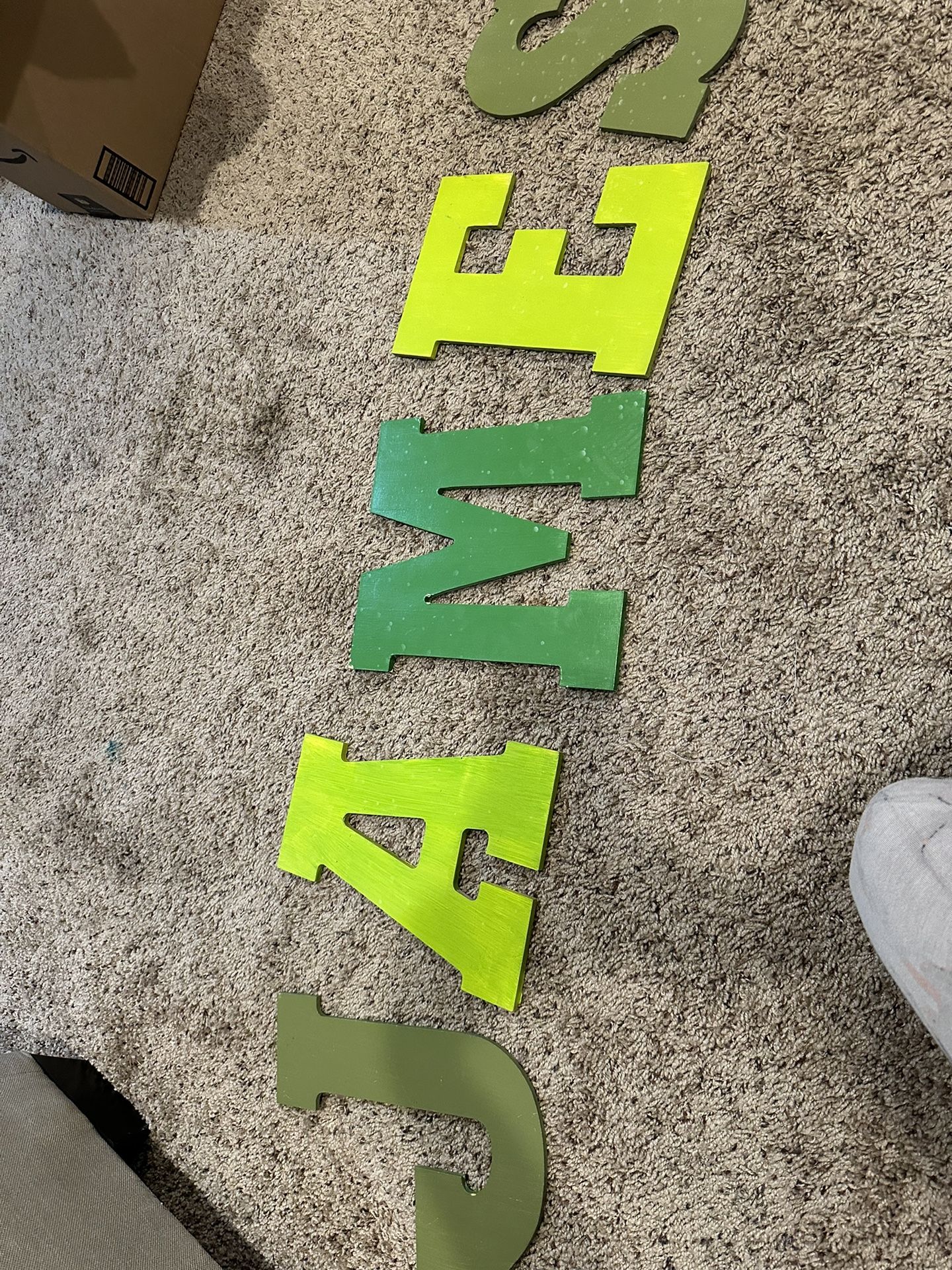 Wood Letters That Spell James