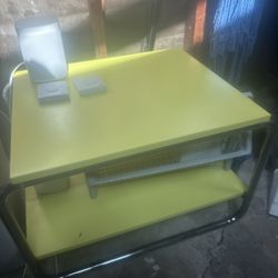 Ikea BAGGBODA Side table, light yellow