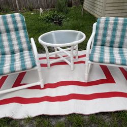 PVC Patio Furniture Used Condition. $50 Firm On Price