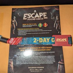 Escape Psycho Circus 2 day Pass