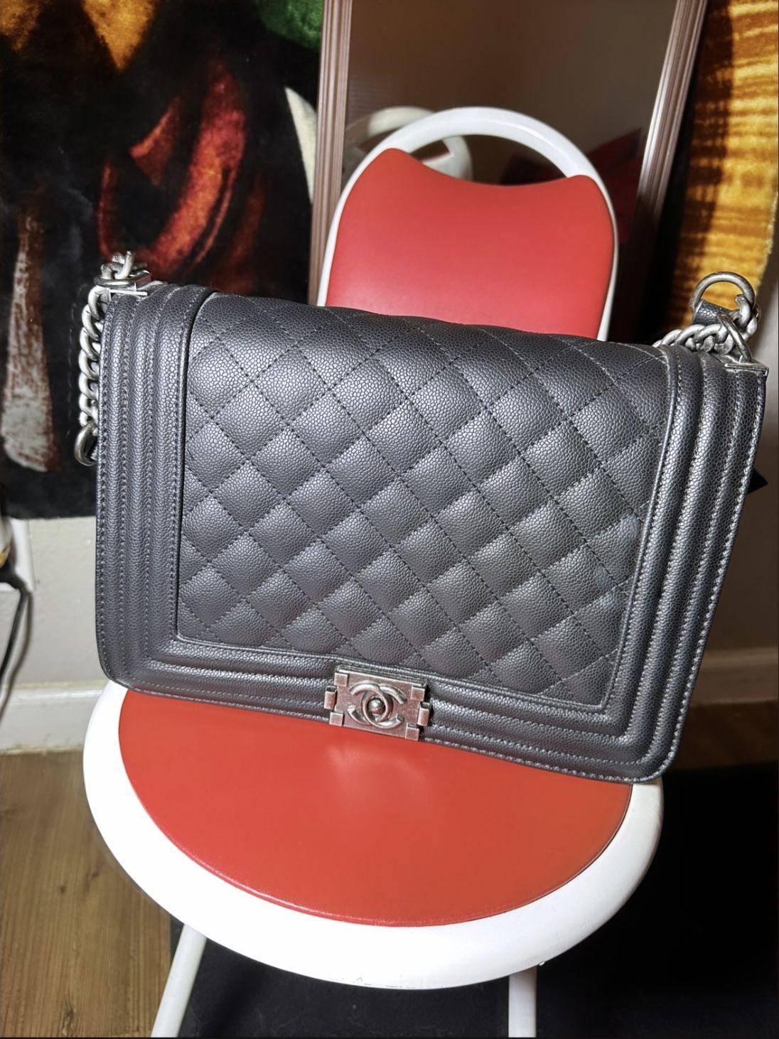 LARGE BOY CHANEL HANDBAG