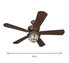 Harbor Breeze Merrimack 52” Bronze Indoor/Outdoor Ceiling Fan