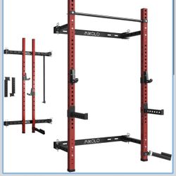 2” x 2” Folding Wall-Mounted Squat Rack – 1,000 lb Capacity – Like New!