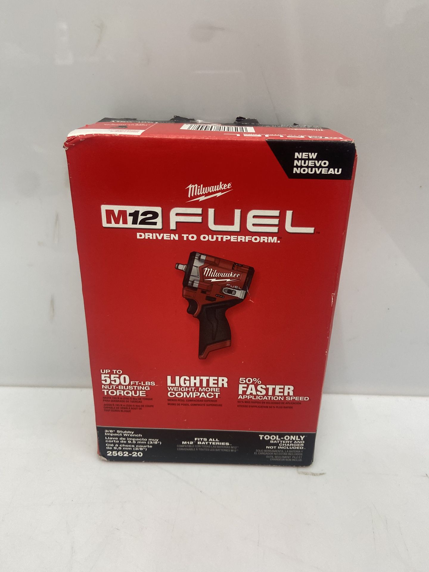 M12 FUEL 12V Lithium-Ion Brushless Cordless Stubby 3/8 in. Impact Wrench (Tool-Only)