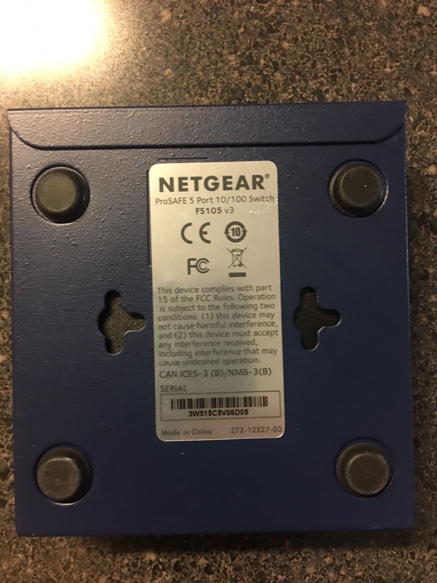 5 pcs of Netgear 5 port 10/100 switch FS105 Price: $5 each