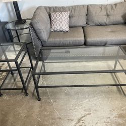 Black Square Coffee Table Set
