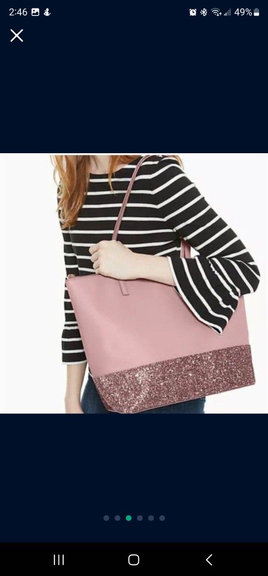 Kate Spade Greta Court Penny Glitter Large Tote