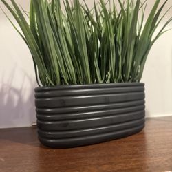 Artificial Sweetgrass Plant Potted In Black Vase/Pot- *NEW From Target*