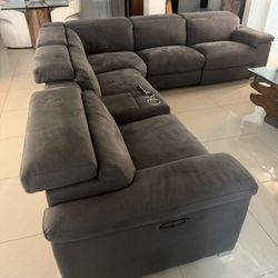 Electric Sectional 3 Reclining Chairs 