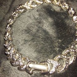 MONET Silver & Crystal Bracelet - 7"