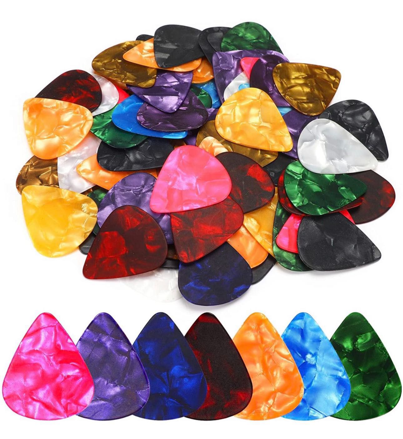 150 Pcs Guitar Picks Sampler Value Pack Mixed Colorful 0.96mm Thickness