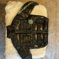 Chrome Hearts Black And Lime Green Puffer