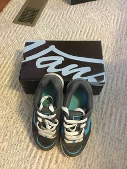 Vans Girls Gargoyle/Blue Atoll size 9
