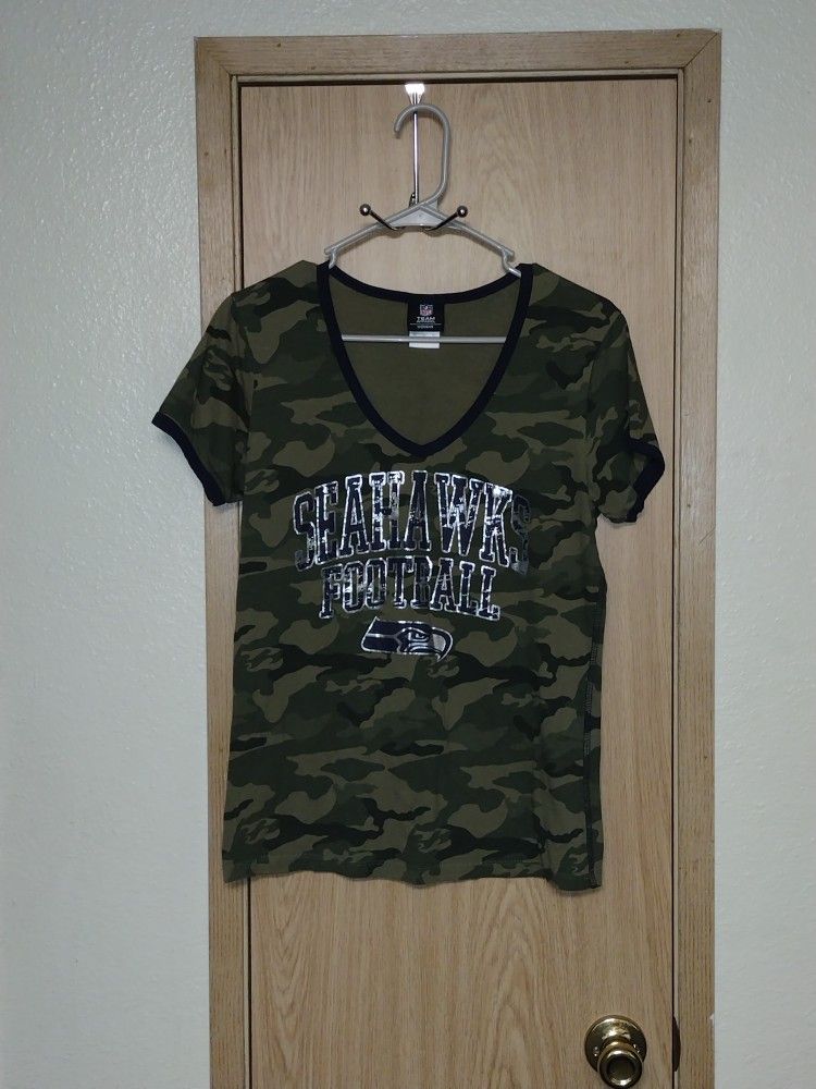 Ladies NFL Seattle Seahawks Camo Shirt