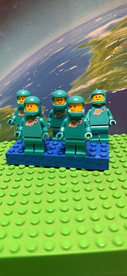 LEGO Classic Space Astronaut Minifigures  Dark Turquoise with Air Tanks and Updated Helmet