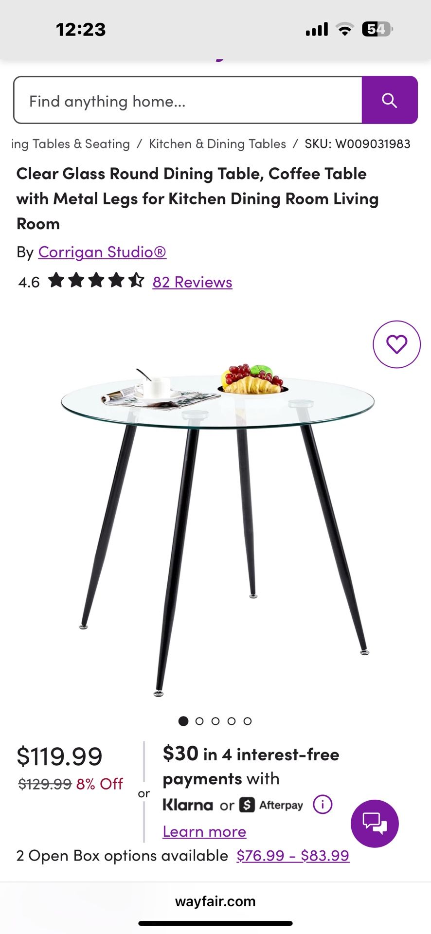 Glass Dining Table
