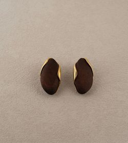 Vintage earrings-  Wood