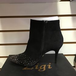 Zigi Black Boot Heels 9