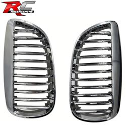 Fits 2006-2009 BMW E92 3-Series Coupe Performance Front Upper Grilles Chrome ABS