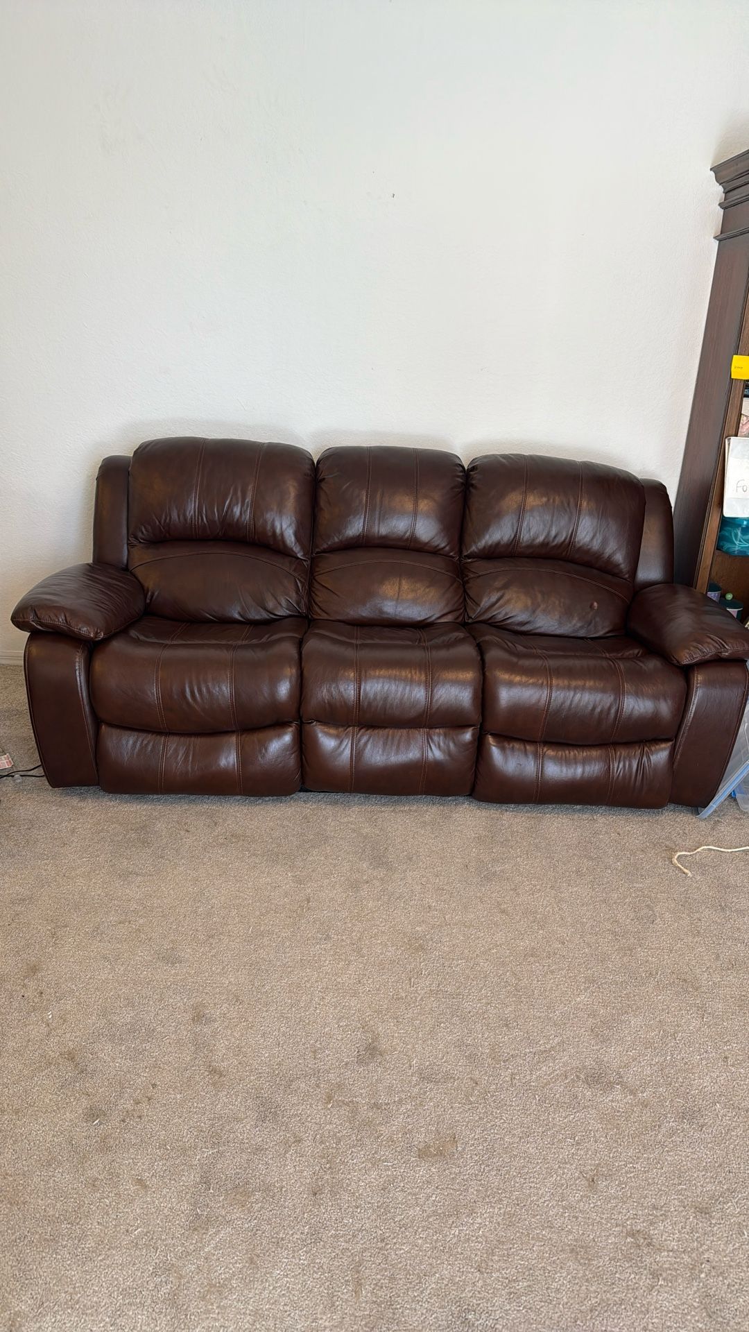 Brown Leather Couch