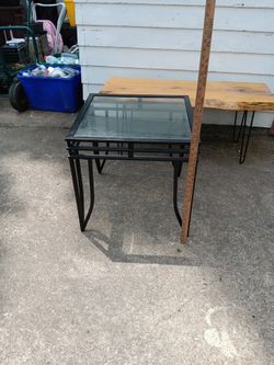 Table With Beveled Glass