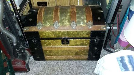 Antique Steamer Dome Trunk
