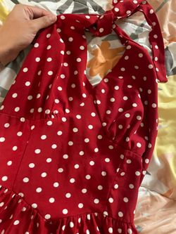 Shein red polka dress, size S, flowy, super comfortable