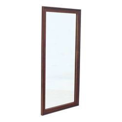 Mid-Century Walnut Wood Mirror 22x44