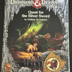 Dungeons & Dragons Quest for the Silver Sword (1992, TSR#9342) w/ Map