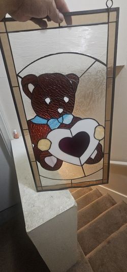 Stained Glass Teddy Bear Double-sided